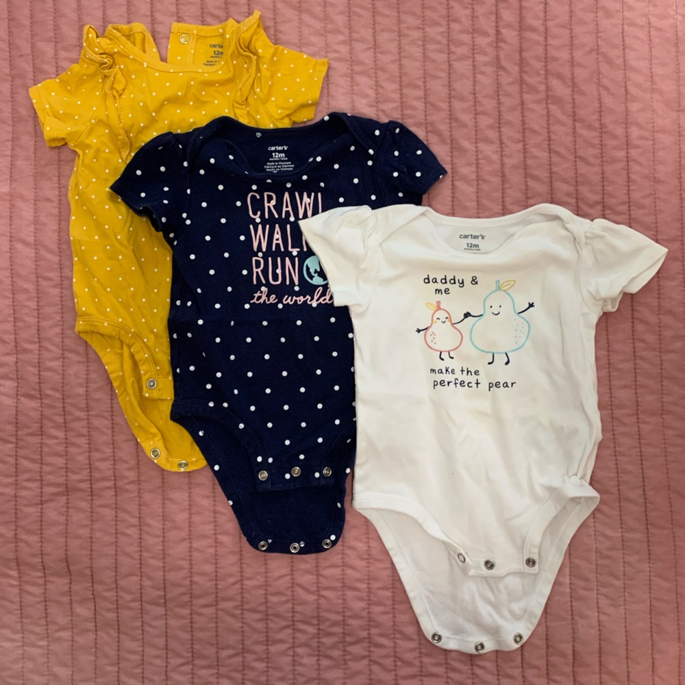 Carter’s brand onesie bundle - size 12m